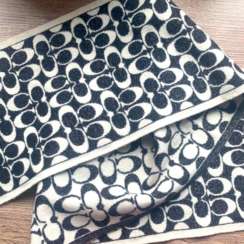 Coach Reversible Monogram Scarf - Picture 1 of 4